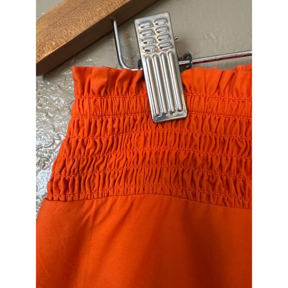 Anthropologie Maeve Orange One-Shoulder Embroidered Maxi Dress - Picture 4 of 13